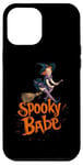 Coque pour iPhone 15 Pro Max Spooky Babe Costume de sorcière d'Halloween