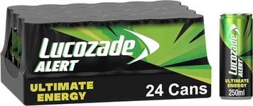 Lucozade Alert Ultimate 24x250ml can, High Caffeine Energy Drink ;Great Taste;