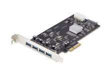 StarTech.com 4-Port USB-A PCIe Card, USB 3.2 5Gbps, 4x USB Controllers - USB-adapter - PCIe 2.0 x4 - USB 3.2 Gen 1 x 4