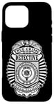 Coque pour iPhone 16 Pro Max Badge de police amusant True Crime Detective Division