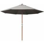 Proloisirs - Parasol en bois 350 cm avec manivelle June