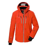 killtec Homme Veste de ski/veste fonctionnelle avec capuche amovible et pare-neige KSW 44 MN SKI JCKT, dark orange, XL, 38698-000