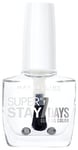 Maybelline New York Fond de teint Superstay nailpolish Forever Strong 7 days Finition Gel Vernis à Ongles 25 Crystal Clear/Transparent Vernis avec Ultra Tenue Sans Lampe UV, 1 x 10 ml