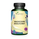 Magnesium Bisglycinate 300 mg | 180 Gélules | Dosage Elevé + Haute Biodisponibilité | Anti Fatigue + Stress + Sommeil | Vegan & Sans Additifs | Vegavero®