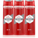 Old Spice Shower Gel Original 3in1 Fresh Body Hair Face Wash For Men 250ML x 3