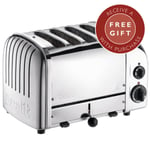 Dualit Classic Vario AWS Polished 4 Slot Toaster With FREE Gift