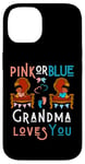 Coque pour iPhone 14 Rose ou bleu Grandma Loves You Granny Nana Mimi Grandmother