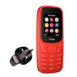 TTfone TT170 UK Sim Free Simple Feature Mobile Phone 1.8inch Screen Camera, Bluetooth Game, Alarm - Pay As You Go (EE, with £10 Credit, Red)