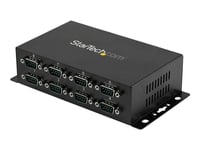 Startech.Com 8 Port Usb To Serial Rs232 Adapter - Wall Mount - Din Rail - Com Port Retention - Ftdi Usb To Db9 Rs232 Hub (Icusb2328i) - Seriell Adapter - Usb 2.0 - Rs-232 X 8 - Svart