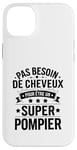 Coque pour iPhone 14 Plus Super Pompier Humour Cadeau Pompier Homme Chauve Pompier