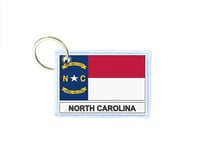 Keychain keyring patch print double sided flag country usa state north carolina