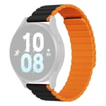 Dux Ducis LD Series - Samsung Galaxy Watch 3 45mm / Watch S3 - Magnetisk silikon armband 22mm - Svart/Orange