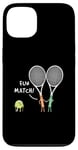 Coque pour iPhone 13 Raquette de sport Fun Match Backhand Raquette de tennis