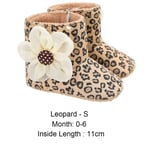 Baby Flower Shoes Winter Boots Fuzzy Leopard S