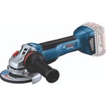 Bosch Professional 18V System Cordless Angle Grinder GWS 18V-10 P (Brushless Motor, Equal Power to a 1,000 W Corded Grinder, Kickback Control, Intelligent Brake System)