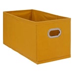 Five - Boîte de Rangement Tissu Jaune Moutarde 15 x 31 x 15 cm