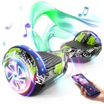 SISIGAD Hoverboard auto-équilibrant, Bluetooth et lumières LED colorées, cadeaux pour enfants