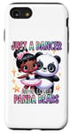 Coque pour iPhone SE (2020) / 7 / 8 Just a Dancer Who Loves Panda Bears Ballerine Noir