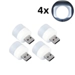 Mini lampe LED USB Portable 5V 1.2W,lumière vive,pour la maison,le bureau,avec batterie externe,pour PC Portable,Notebook,4 à 1 pièces - Type 4x Cool White