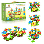 Desire Deluxe Girls Toys for 3 Year Old Kids Flower Build A Garden Toy Building Blocks Set for Baby, Children - Indoor & Outdoor Floral Arrangement for Kids 54pc