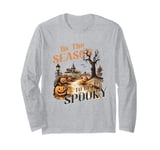 Tis The Season to Be Spooky Halloween Pumpkin Haunted House Long Sleeve T-Shirt