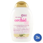 3x Ogx Hair Conditioner 385 Ml Orchid Oil