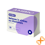 AMBIO Sélénium Zinc Vitamine Complexe 90 Comprimés B6 C A E Food Supplément