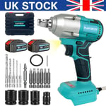 1/2" Cordless Electric Impact Wrench Drill Ratchet Driver Kit For Makita 18V LXT