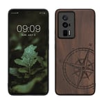 Wooden Case for Xiaomi Poco F5 Pro 5G Navigational Compass