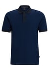 Hugo Boss Black Mens Phillipson 37 Polo Shirt Dark Blue - Size 3XL