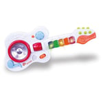 Bontempi- Guitare, 203325, Blanc/Rouge/Orange/Jaune