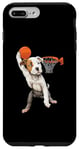 iPhone 7 Plus/8 Plus Vintage Pitbull Dog Playing Basketball Dog Sports Game Lover Case