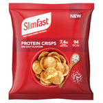 SlimFast Protein Crisps Sea Salt, 94 Calories & 7.4 g High Protein per Bag, Low-Calorie Healthy Snacks for Adults, Popped Soy and Potato Treat for Weight Loss and Balanced Diet, Multipack, 12 x 23 g