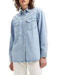 Levi's Women's Dorsey XL Western Shirt, Indigo Stonewash, XS