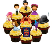 The Greatest Showman Pack of 36 Edible Cup Cake Toppers, Fairy Bun Decorations