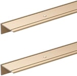 GAH-Alberts 499693 490454 Lot de 2 profilés de protection pour escalier | percés | aluminium anodisé couleur sable | 1000 x 43 x 23 mm