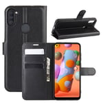 Samsung Galaxy A11 Pu Wallet Case [Black]