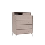 Montana - Keep Chest Of Drawers - Mushroom / Matt Chrome Legs - Kommoder - designer_peter_j_lassen - Beige - Tre