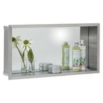 Banyo - Niche à encastrer ouverte avec panneau arrière miroir niche: 100 mm