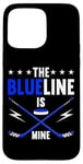 Coque pour iPhone 15 Pro Max The Blue Line Is Mine Hockey Player Defensensan Funny Hockey