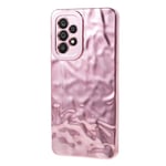 Samsung Galaxy A52s (5G) / A52 (4G / 5G) Glinsende Fleksibel Plast Bakside Deksel - Bølget Design - Rose Gold