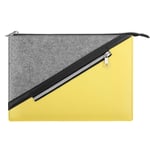 MoKo 13.3 Inch Laptop Sleeve, Briefcase Bag Zipper Pouch with Pocket Fits Tab S8+ 12.4"，Macbook Pro 13" 2012-2015, Macbook Air 13" 2012-2017, iPad Pro 12.9 2021-2018, Google Slate 12.3" 2018 - Yellow