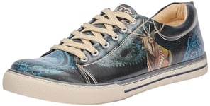 DOGO Homme Cuir Vegan Bleu foncé Baskets - Time's Up Deer Motif-42