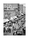 Wee Blue Coo Vintage Photo Jewish Market East New York USA Wall Art Print