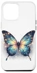 Coque pour iPhone 14 Plus Papillon bleu mystique papillon galaxie jaune