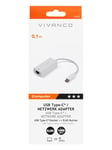 Vivanco USB-C <-> RJ45 1000Mbps network adapter 0,1m Hvid