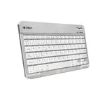 SUBBLIM Clavier Bluetooth Teclado Bluetooth Smart BT Keyboard Silver Espagnol QWERTY Argenté