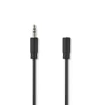 Câble rallonge audio jack 3,5 mm mâle vers jack 3,5 mm femelle 2,00 m noir