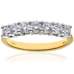 Diamant L'Eternel Womens Eternity Ring, 18ct Yellow Gold IJ/I Round Brilliant Certified Diamond 0.75ct Weight - Size P