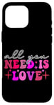 iPhone 16 Pro Max All You Need Is Love Retro Aesthetic Case